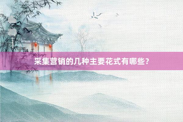 采集营销的几种主要花式有哪些?